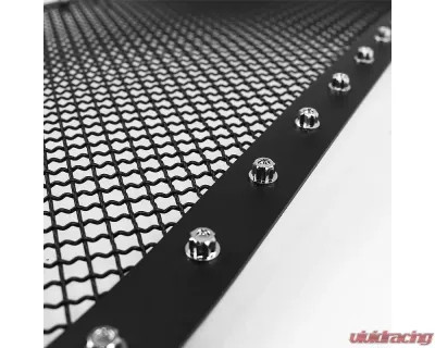 Spec-D Rivet Style Black Stainless Steel Mesh Grille Insert Dodge Ram 2002-2005 - HBG-RAM02BKSS-YH