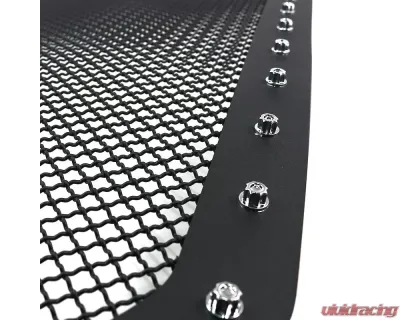 Spec-D Rivet Style Black Stainless Steel Mesh Grille Insert Dodge Ram 1500 2013-2018 - HBG-RAM1315BKSS-YH