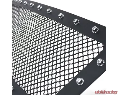 Spec-D Rivet Style Black Stainless Steel Mesh Grille Insert GMC Sierra 2003-2006 - HBG-SIE0315BKSS-YH