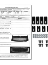 Spec-D Rivet Style Black Stainless Steel Mesh Grille Insert GMC Sierra 2003-2006                                     - HBG-SIE0315BKSS-YH - Image 9