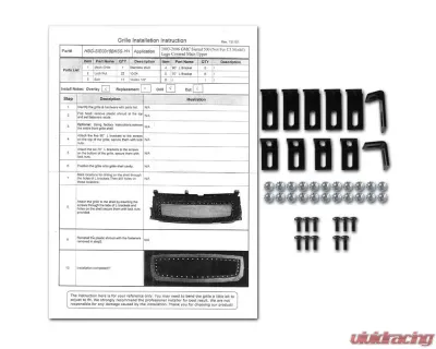 Spec-D Rivet Style Black Stainless Steel Mesh Grille Insert GMC Sierra 2003-2006 - HBG-SIE0315BKSS-YH