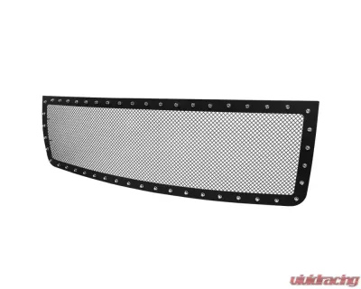 Spec-D Rivet Style Black Stainless Steel Mesh Grille Insert GMC Sierra 2007-2013 - HBG-SIE0715BKSS-YH