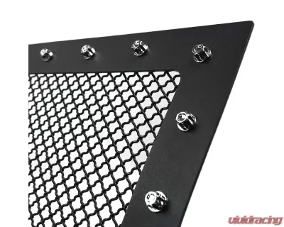 Spec-D Rivet Style Black Stainless Steel Mesh Grille Insert GMC Sierra 2007-2013 - HBG-SIE0715BKSS-YH