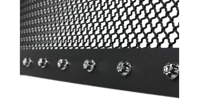 Spec-D Rivet Style Black Stainless Steel Mesh Grille Insert GMC Sierra 2007-2013                                     - HBG-SIE0715BKSS-YH - Image 4