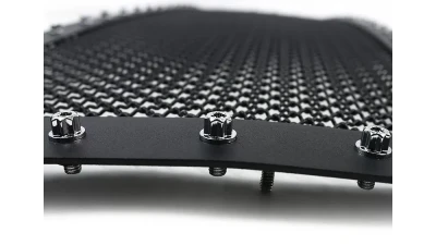 Spec-D Rivet Style Black Stainless Steel Mesh Grille Insert GMC Sierra 2007-2013                                     - HBG-SIE0715BKSS-YH - Image 5