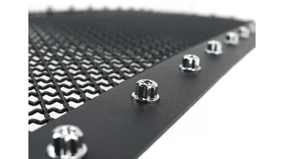 Spec-D Rivet Style Black Stainless Steel Mesh Grille Insert GMC Sierra 2007-2013                                     - HBG-SIE0715BKSS-YH - Image 7