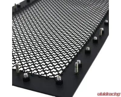 Spec-D Rivet Style Black Stainless Steel Mesh Grille Insert GMC Sierra 2007-2013 - HBG-SIE0715BKSS-YH