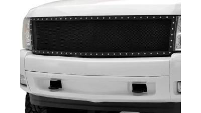 Spec-D Rivet Style Black Stainless Steel Mesh Grille Insert GMC Sierra 2007-2013                                     - HBG-SIE0715BKSS-YH - Image 10