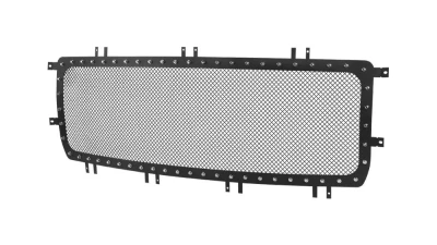 Spec-D Rivet Style Black Stainless Steel Mesh Grille Insert GMC Sierra 2014-2015                                     - HBG-SIE1415BKSS-YH - Image 10