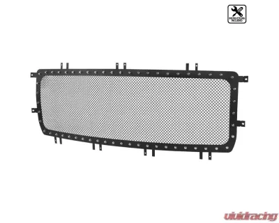 Spec-D Rivet Style Black Stainless Steel Mesh Grille Insert GMC Sierra 2014-2015 - HBG-SIE1415BKSS-YH