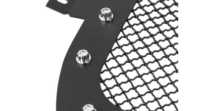 Spec-D Rivet Style Black Stainless Steel Mesh Grille Insert GMC Sierra 2014-2015                                     - HBG-SIE1415BKSS-YH - Image 4