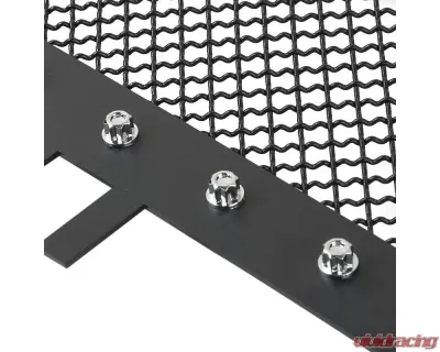 Spec-D Rivet Style Black Stainless Steel Mesh Grille Insert GMC Sierra 2014-2015 - HBG-SIE1415BKSS-YH