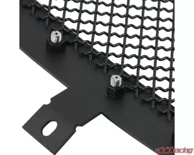 Spec-D Rivet Style Black Stainless Steel Mesh Grille Insert GMC Sierra 2014-2015 - HBG-SIE1415BKSS-YH