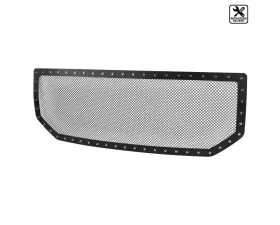 Spec-D Rivet Style Black Stainless Steel Mesh Grille Insert GMC Sierra 2016-2018