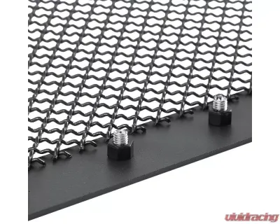 Spec-D Rivet Style Black Stainless Steel Mesh Grille Insert GMC Sierra 2016-2018 - HBG-SIE1615BKSS-YH