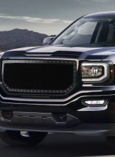 Spec-D Rivet Style Black Stainless Steel Mesh Grille Insert GMC Sierra 2016-2018                                     - HBG-SIE1615BKSS-YH - Image 10
