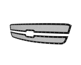 Spec-D Rivet Style Black Stainless Steel 2PC Mesh Grille Insert Chevrolet Silverado | Avalanche 2003-2006