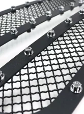 Spec-D Rivet Style Black Stainless Steel 2PC Mesh Grille Insert Chevrolet Silverado | Avalanche 2003-2006                                     - HBG-SIV0315BKSS2P-YH - Image 5