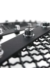 Spec-D Rivet Style Black Stainless Steel 2PC Mesh Grille Insert Chevrolet Silverado | Avalanche 2003-2006                                     - HBG-SIV0315BKSS2P-YH - Image 7