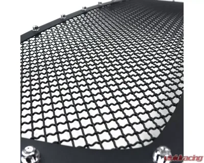 Spec-D Rivet Style Black Stainless Steel Mesh Grille Insert Chevrolet Silverado 2005-2007 - HBG-SIV05BKSS-YH