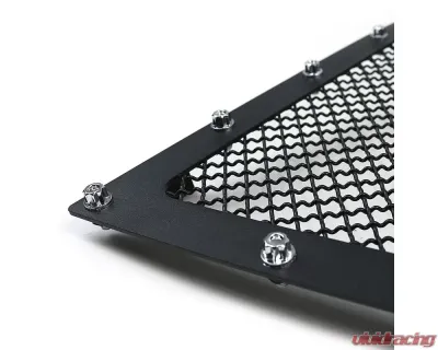 Spec-D Rivet Style Black Stainless Steel Mesh Grille Insert Chevrolet Silverado 2005-2007 - HBG-SIV05BKSS-YH