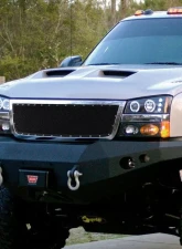 Spec-D Rivet Style Black Stainless Steel Mesh Grille Insert Chevrolet Silverado 2005-2007                                     - HBG-SIV05BKSS-YH - Image 10