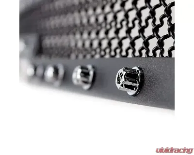 Spec-D Rivet Style Black Stainless Steel 2PC Mesh Grille Insert Chevrolet Silverado 2005-2007 - HBG-SIV0615BKSS2P-YH