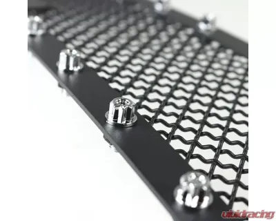 Spec-D Rivet Style Black Stainless Steel 2PC Mesh Grille Insert Chevrolet Silverado 2005-2007 - HBG-SIV0615BKSS2P-YH