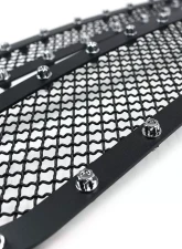 Spec-D Rivet Style Black Stainless Steel 2PC Mesh Grille Insert Chevrolet Silverado 2005-2007                                     - HBG-SIV0615BKSS2P-YH - Image 5