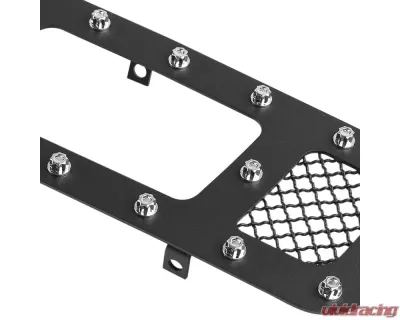 Spec-D Rivet Style Black Stainless Steel 3PC Mesh Grille insert Chevrolet Silverado 1500 2007-2013 - HBG-SIV0715BKSS3P-YH