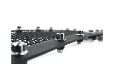 Spec-D Rivet Style Black Stainless Steel 2PC Mesh Grille Insert Chevrolet Silverado 1500 2014-2015                                     - HBG-SIV1415BKSS2P-YH - Image 4