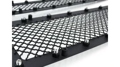 Spec-D Rivet Style Black Stainless Steel 2PC Mesh Grille Insert Chevrolet Silverado 1500 2014-2015                                     - HBG-SIV1415BKSS2P-YH - Image 7