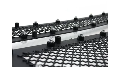 Spec-D Rivet Style Black Stainless Steel 2PC Mesh Grille Insert Chevrolet Silverado 1500 2014-2015                                     - HBG-SIV1415BKSS2P-YH - Image 8