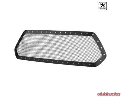 Spec-D Rivet Style Black Stainless Steel Mesh Grille Insert Toyota Tacoma 2016-2018 - HBG-TAC16BKSS-YH