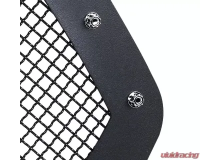 Spec-D Rivet Style Black Stainless Steel Mesh Grille Insert Toyota Tacoma 2016-2018 - HBG-TAC16BKSS-YH