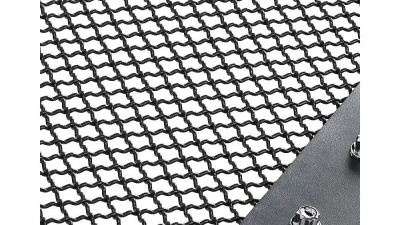 Spec-D Rivet Style Black Stainless Steel Mesh Grille Insert Toyota Tacoma 2016-2018                                     - HBG-TAC16BKSS-YH - Image 5