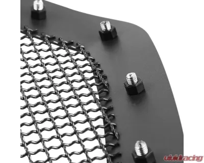 Spec-D Rivet Style Black Stainless Steel Mesh Grille Insert Toyota Tacoma 2016-2018 - HBG-TAC16BKSS-YH