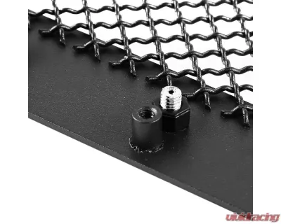 Spec-D Rivet Style Black Stainless Steel Mesh Grille Insert Toyota Tacoma 2016-2018 - HBG-TAC16BKSS-YH