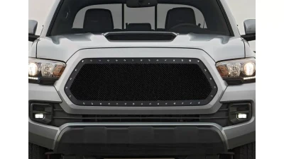 Spec-D Rivet Style Black Stainless Steel Mesh Grille Insert Toyota Tacoma 2016-2018                                     - HBG-TAC16BKSS-YH - Image 10