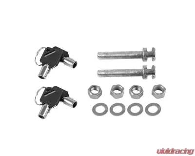 Spec-D Universal Racing Style 2.5" Carbon Fiber Hood Lock Latch Pins w/ Keys - HDPIN-BCF-RS