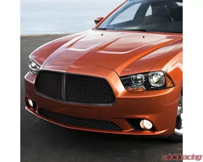 Spec-D Black ABS Front Lower Mesh Grille Dodge Charger 2011-2014 - HG-CHG11LWJM