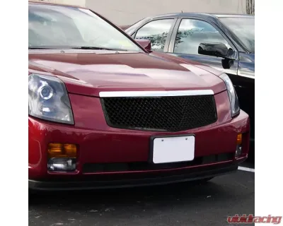 Spec-D Glossy Black ABS Mesh Grille Cadillac CTS 2003-2007 - HG-CTS03JM-V2-RS