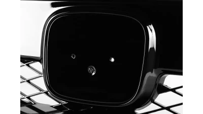 Spec-D TR Style Glossy Black ABS Mesh Grille w/ Eyebrows Honda Civic 2016-2018                                     - HG-CV16A-BN - Image 3