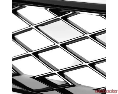 Spec-D TR Style Glossy Black ABS Mesh Grille w/ Eyebrows Honda Civic 2016-2018 - HG-CV16A-BN