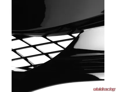 Spec-D TR Style Glossy Black ABS Mesh Grille w/ Eyebrows Honda Civic 2016-2018 - HG-CV16A-BN