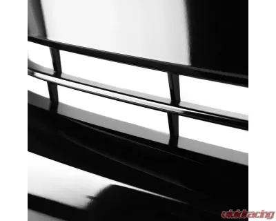 Spec-D Factory Style Glossy Black ABS Mesh Grille w/ Eyebrows Honda Civic 2016-2018 - HG-CV16B-BN