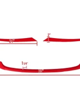 Spec-D Red ABS Grille Trim Covers Honda Civic 2016-2018                                     - HG-CV16RD-MD-BN - Image 2