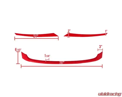 Spec-D Red ABS Grille Trim Covers Honda Civic 2016-2018 - HG-CV16RD-MD-BN