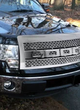 Spec-D Raptor Style Chrome ABS Grille Ford F-150 2009-2014                                     - HG-F15009C-R-RS - Image 8
