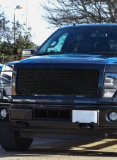 Spec-D Glossy Black ABS Mesh Grille Ford F-150 2009-2014                                     - HG-F15009JM-JL - Image 10